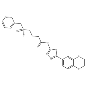 4-(benzylsulfonyl)-N-(5-(2,3-dihydrobenzo[b][1,4]dioxin-6-yl)-1,3,4-oxadiazol-2-yl)butanamide Structure