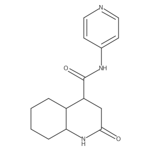 2-oxo-N-pyridin-4-yl-3,4,4a,5,6,7,8,8a-octahydro-1H-quinoline-4-carboxamide Structure