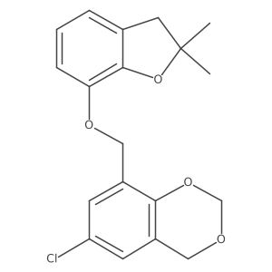 6-Chloro-8-[[(2,3-dihydro-2,2-dimethyl-7-benzofuranyl)oxy]methyl]-4H-1,3-benzodioxin结构式