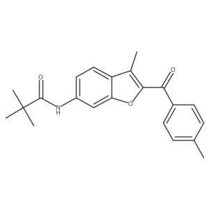 2,2-dimethyl-N-[3-methyl-2-(4-methylbenzoyl)-1-benzofuran-6-yl]propanamide Structure