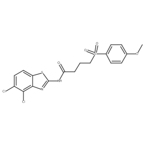 N-(4,5-dichlorobenzo[d]thiazol-2-yl)-4-((4-methoxyphenyl)sulfonyl)butanamide结构式