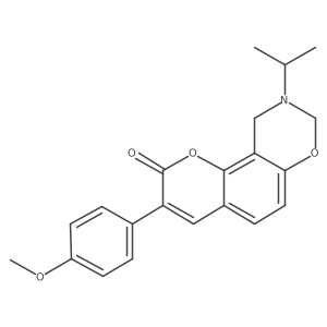 9-isopropyl-3-(4-methoxyphenyl)-9,10-dihydrochromeno[8,7-e][1,3]oxazin-2(8H)-one Structure