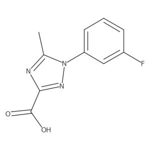 1-(3-fluorophenyl)-5-methyl-1H-1,2,4-triazole-3-carboxylic acid结构式