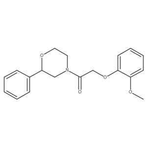 2-(2-Methoxyphenoxy)-1-(2-phenylmorpholino)ethanone结构式