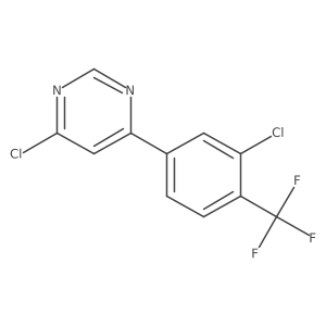 4-Chloro-6-(3-chloro-4-trifluoromethyl-phenyl)pyrimidine结构式