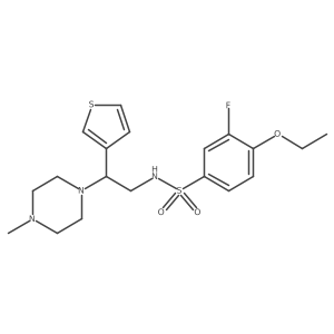 4-ethoxy-3-fluoro-N-(2-(4-methylpiperazin-1-yl)-2-(thiophen-3-yl)ethyl)benzenesulfonamide结构式