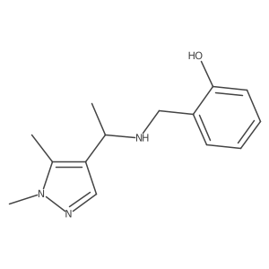 2-[[[1-(1,5-Dimethyl-1H-pyrazol-4-yl)ethyl]amino]methyl]phenol结构式