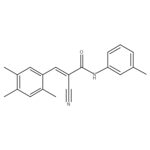 (Z)-2-cyano-N-(3-methylphenyl)-3-(2,4,5-trimethylphenyl)prop-2-enamide结构式
