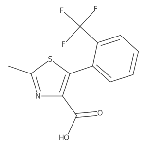 2-Methyl-5-(2-trifluoromethyl-phenyl)-thiazole-4-carboxylic acid结构式