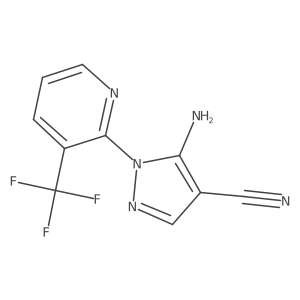 5-amino-1-[3-(trifluoromethyl)pyridin-2-yl]-1H-pyrazole-4-carbonitrile结构式