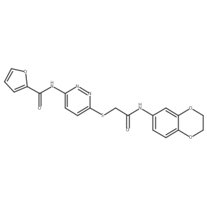 N-(6-((2-((2,3-dihydrobenzo[b][1,4]dioxin-6-yl)amino)-2-oxoethyl)thio)pyridazin-3-yl)furan-2-carboxamide Structure