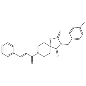 8-Cinnamoyl-3-(4-methylbenzyl)-1,3,8-triazaspiro[4.5]decane-2,4-dione Structure