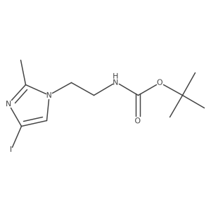[2-(4-Iodo-2-methyl-imidazol-1-yl)-ethyl]-carbamic acid tert-butyl ester Structure