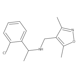 1-(2-Chlorophenyl)-N-((3,5-dimethylisoxazol-4-yl)methyl)ethan-1-amine结构式