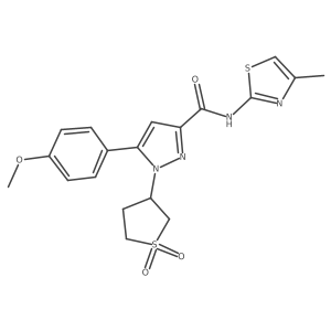 1-(1,1-dioxidotetrahydrothiophen-3-yl)-5-(4-methoxyphenyl)-N-(4-methyl-1,3-thiazol-2-yl)-1H-pyrazole-3-carboxamide Structure