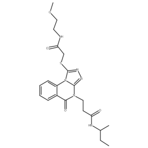 N-(butan-2-yl)-3-[1-({[(2-methoxyethyl)carbamoyl]methyl}sulfanyl)-5-oxo-4H,5H-[1,2,4]triazolo[4,3-a]quinazolin-4-yl]propanamide结构式