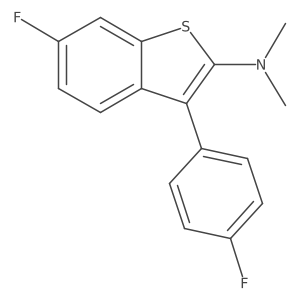 6-fluoro-3-(4-fluorophenyl)-N,N-dimethylbenzo[b]thiophen-2-amine Structure