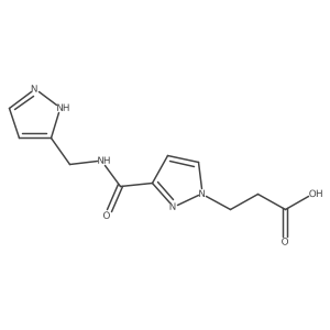 3-[[(1H-Pyrazol-3-ylmethyl)amino]carbonyl]-1H-pyrazole-1-propanoic acid结构式