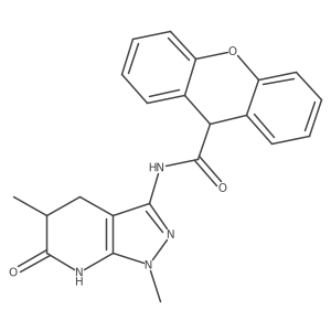 N-(1,5-dimethyl-6-oxo-4,5,6,7-tetrahydro-1H-pyrazolo[3,4-b]pyridin-3-yl)-9H-xanthene-9-carboxamide Structure