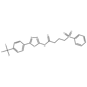 4-(phenylsulfonyl)-N-(5-(4-(trifluoromethyl)phenyl)-1,3,4-oxadiazol-2-yl)butanamide Structure