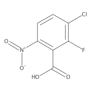 3-Chloro-2-fluoro-6-nitrobenzoic acid结构式