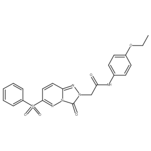 2-[6-(benzenesulfonyl)-3-oxo-2H,3H-[1,2,4]triazolo[4,3-b]pyridazin-2-yl]-N-(4-ethoxyphenyl)acetamide Structure
