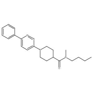 N-butyl-N-methyl-1-(6-phenylpyridazin-3-yl)piperidine-4-carboxamide结构式