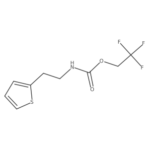 2,2,2-trifluoroethyl N-[2-(thiophen-2-yl)ethyl]carbamate结构式