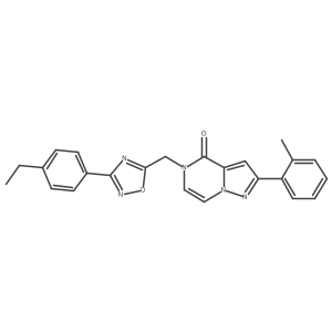 5-((3-(4-ethylphenyl)-1,2,4-oxadiazol-5-yl)methyl)-2-(o-tolyl)pyrazolo[1,5-a]pyrazin-4(5H)-one Structure