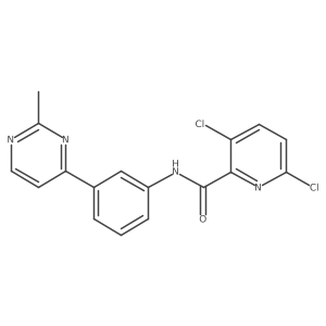 3,6-dichloro-N-[3-(2-methylpyrimidin-4-yl)phenyl]pyridine-2-carboxamide结构式