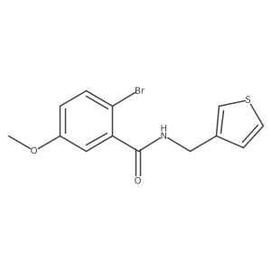 2-bromo-5-methoxy-N-(thiophen-3-ylmethyl)benzamide结构式