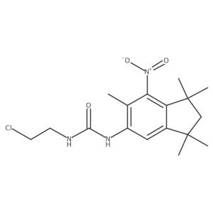 1-(2-Chloroethyl)-3-(7-nitro-1,1,3,3,6-pentamethylindan-5-yl)urea结构式