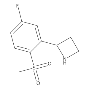(2S)-2-[5-Fluoro-2-(methylsulfonyl)phenyl]azetidine结构式