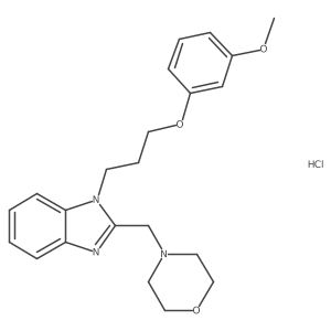 1-[3-(3-methoxyphenoxy)propyl]-2-[(morpholin-4-yl)methyl]-1H-1,3-benzodiazole hydrochloride Structure