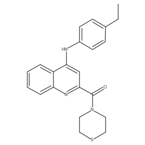 (4-((4-Ethylphenyl)amino)quinolin-2-yl)(thiomorpholino)methanone Structure