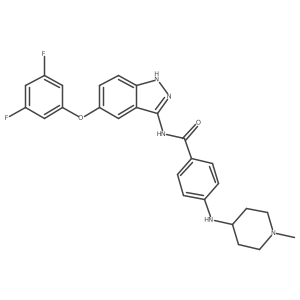 N-[5-(3,5-difluorophenoxy)-1H-indazol-3-yl]-4-[(1-methylpiperidin-4-yl)amino]benzamide Structure
