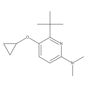 6-Tert-butyl-5-cyclopropoxy-N,N-dimethylpyridin-2-amine结构式