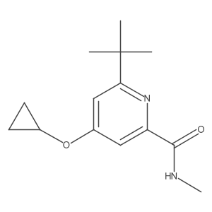 6-Tert-butyl-4-cyclopropoxy-N-methylpicolinamide结构式