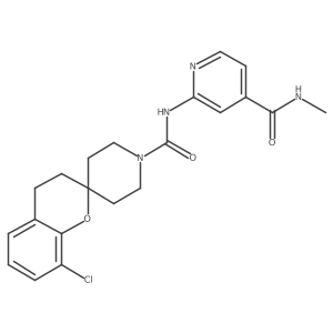 8-chloro-N-(4-(methylcarbamoyl)pyridin-2-yl)spiro[chroman-2,4'-piperidine]-1'-carboxamide Structure