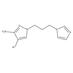 1-(3-(1h-Imidazol-1-yl)propyl)-4-bromo-1h-pyrazol-3-amine结构式