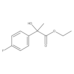 Ethyl 2-(4-fluorophenyl)-2-hydroxypropanoate结构式