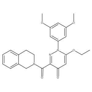 1-(3,5-Dimethoxyphenyl)-6-ethoxy-3-(1,2,3,4-tetrahydroisoquinoline-2-carbonyl)-1,4-dihydropyridazin-4-one结构式