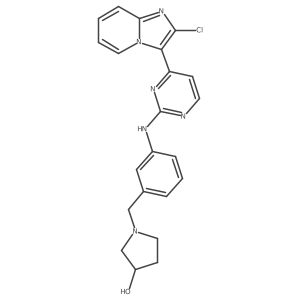 3-Pyrrolidinol, 1-[[3-[[4-(2-chloroimidazo[1,2-a]pyridin-3-yl)-2-pyrimidinyl]amino]phenyl]methyl]-结构式