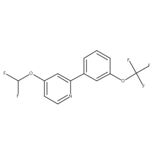4-(Difluoromethoxy)-2-(3-(trifluoromethoxy)phenyl)pyridine结构式