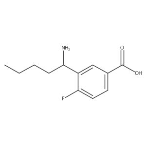 3-(1-Aminopentyl)-4-fluorobenzoicacidhcl Structure