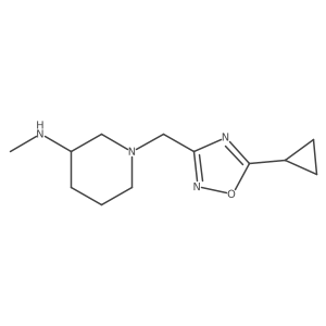 1-[(5-cyclopropyl-1,2,4-oxadiazol-3-yl)methyl]-N-methylpiperidin-3-amine结构式
