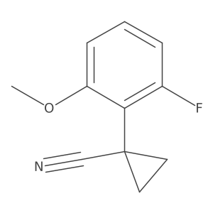 1-(2-Fluoro-6-methoxyphenyl)cyclopropane-1-carbonitrile结构式
