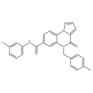 5-(4-fluorobenzyl)-N-(3-fluorophenyl)-4-oxo-4,5-dihydropyrazolo[1,5-a]quinoxaline-7-carboxamide结构式