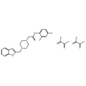 2-(4-((1H-benzo[d]imidazol-2-yl)methyl)piperazin-1-yl)-N-(2,4-difluorophenyl)acetamide dioxalate Structure