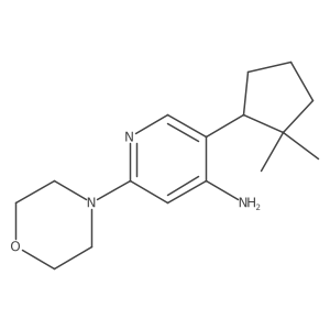 5-(2,2-dimethylcyclopentyl)-2-(4-morpholinyl)-4-Pyridinamine Structure